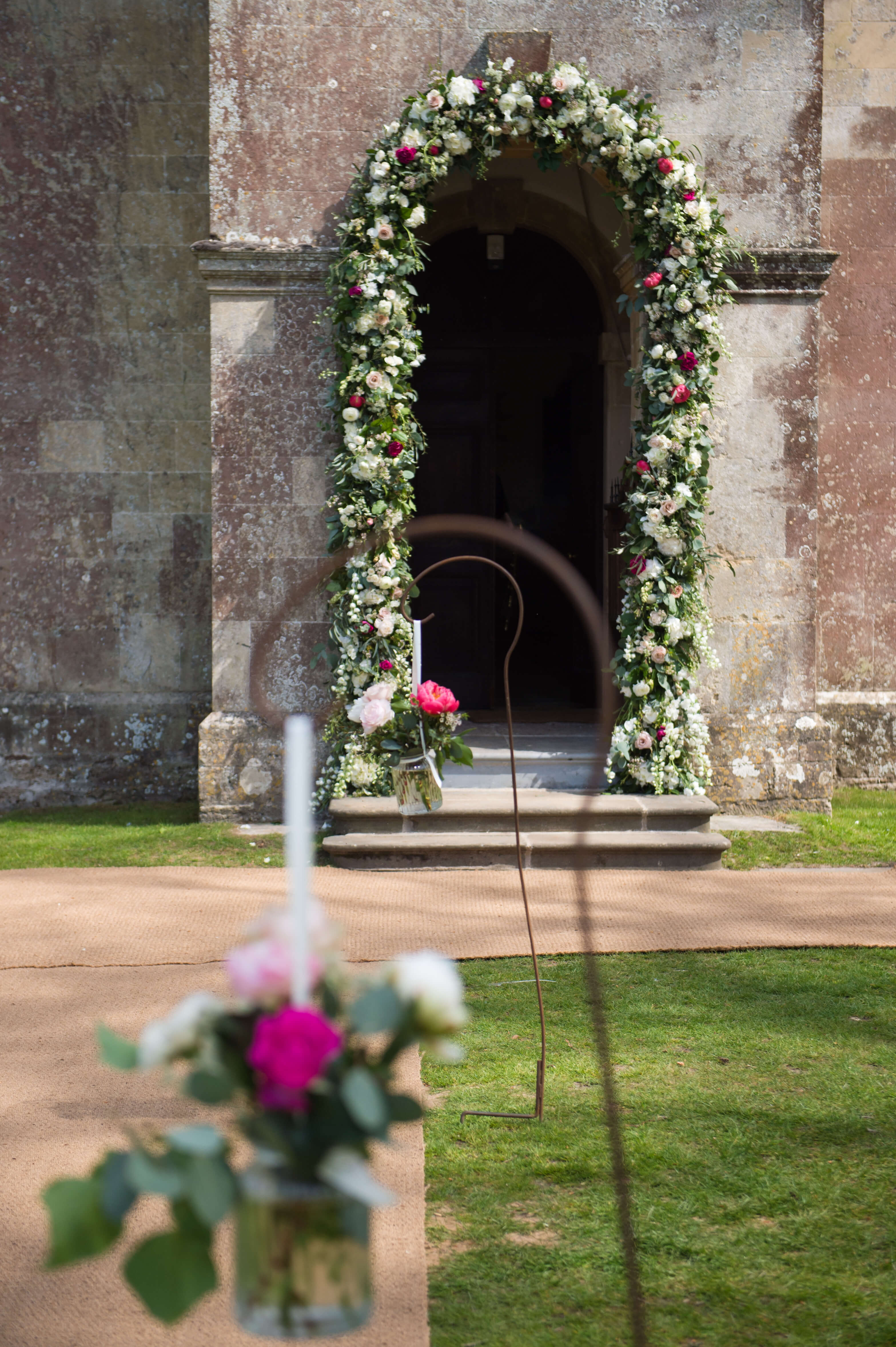 rose arch at st margarets chapel babington house