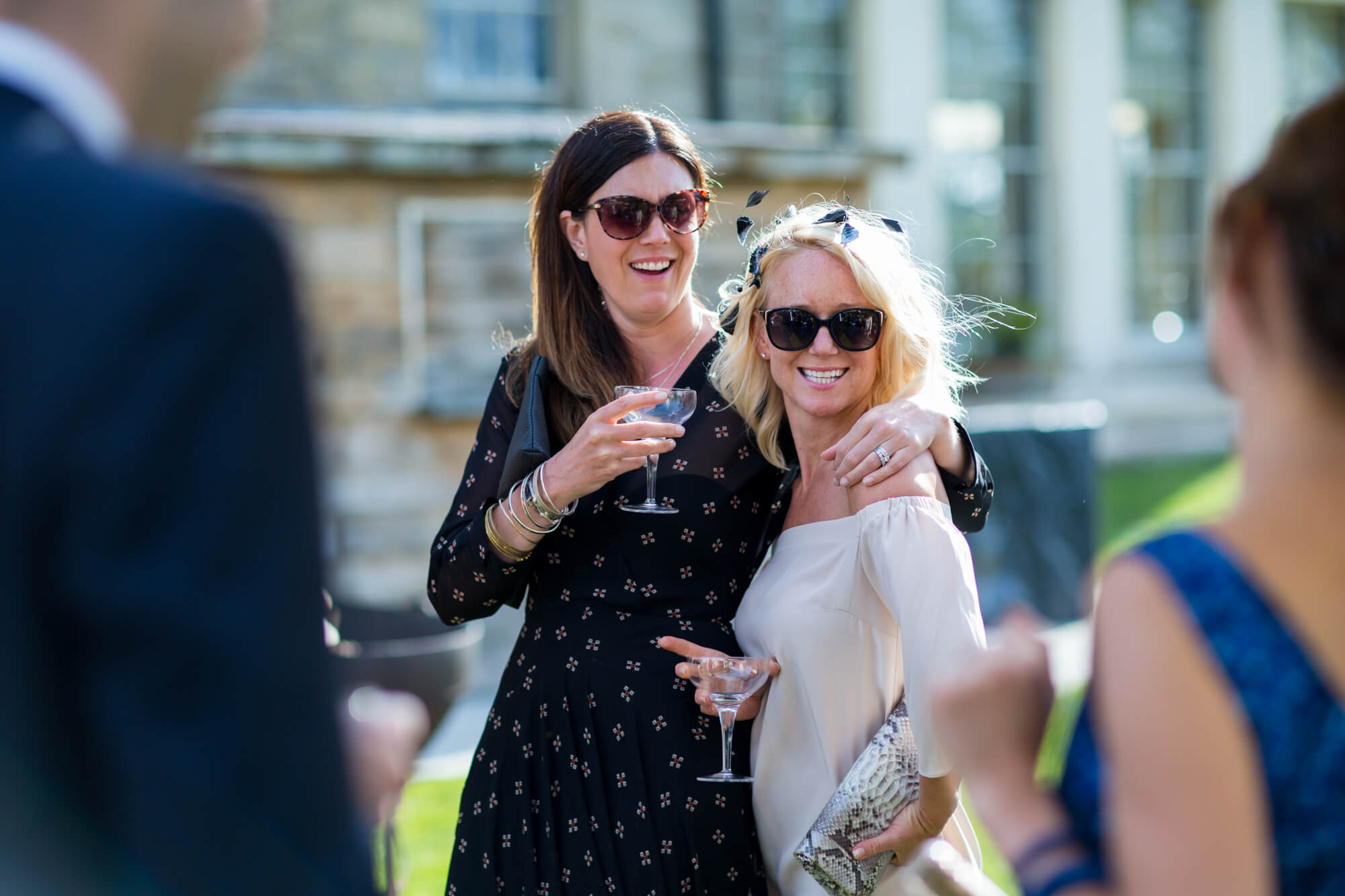 guests having their photograph taken during the drinks reception at babington house