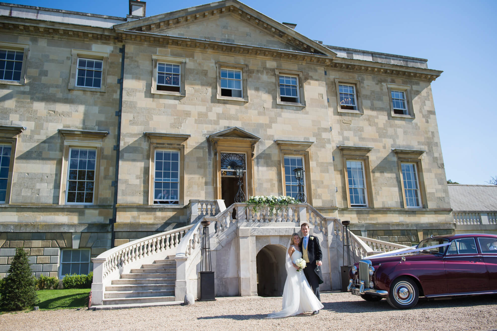 A exterior shot of Botleys mansion wedding venue in Surrey