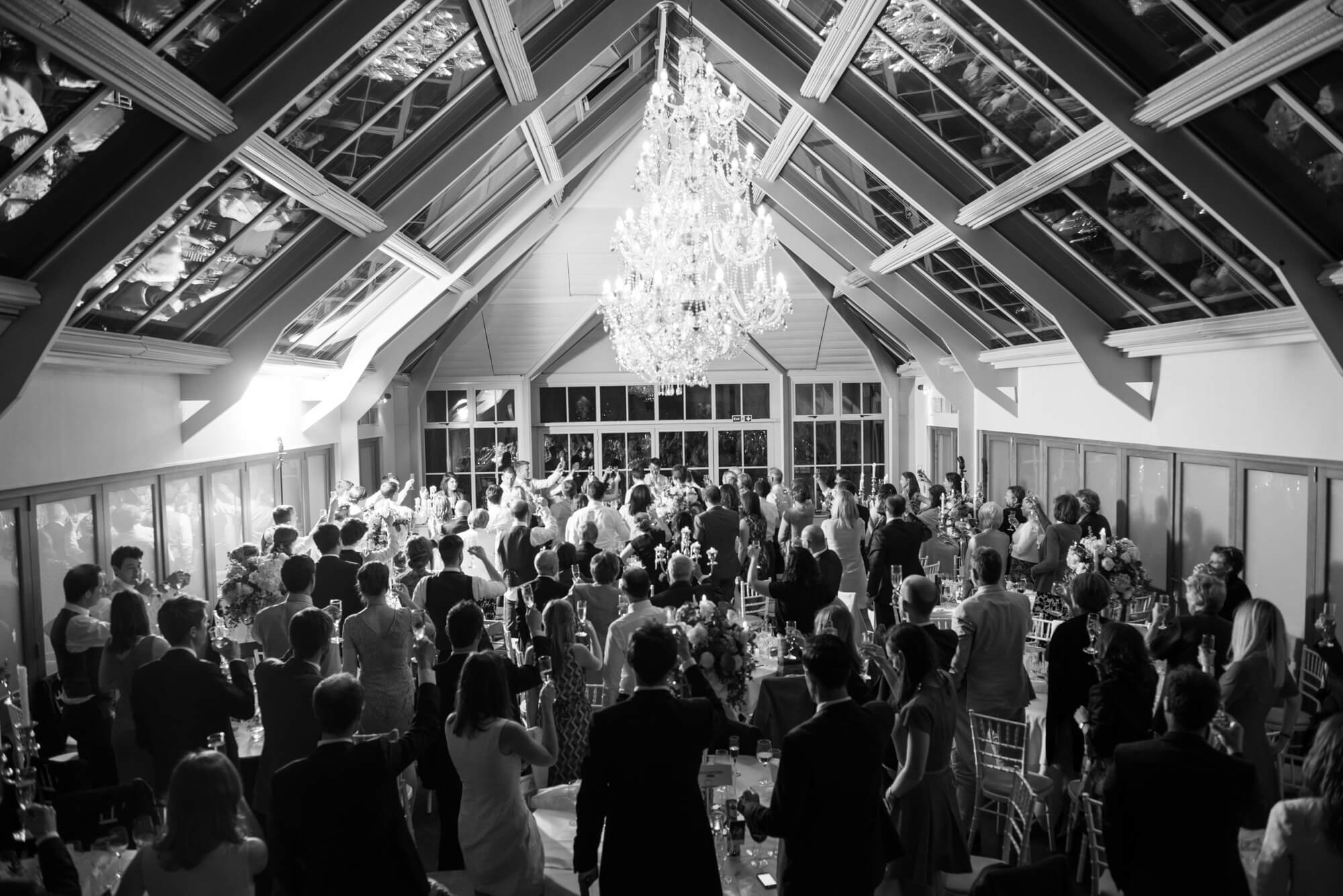 Guests dancing in the orangery at Botleys Mansion